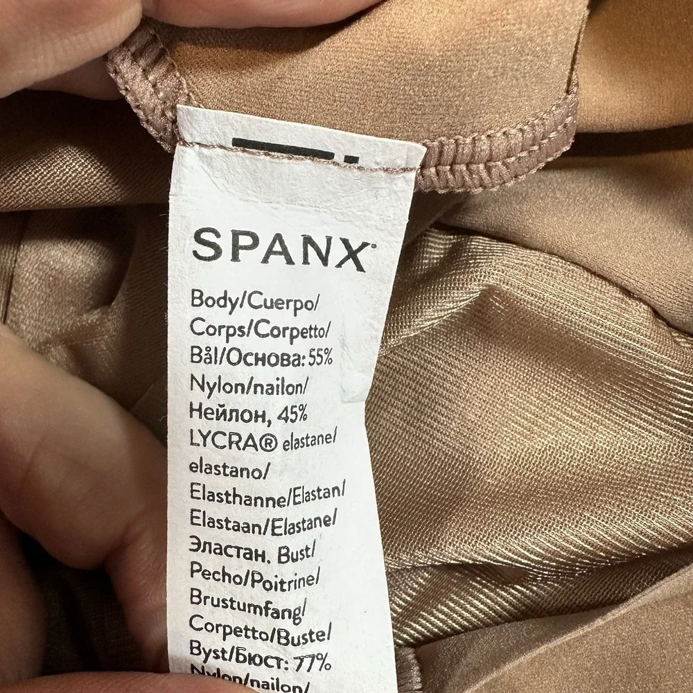 Spanx Thinstincts 2.0 Tank Womens Large Tan‎ Seamless Shaping Compression Cami
